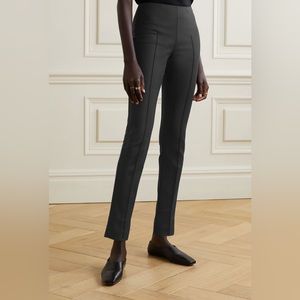 NWT Akris Melissa Slim Leg Double Face Wool Trousers Pants Black
